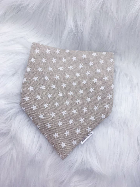 Tan and white Stars Bandana